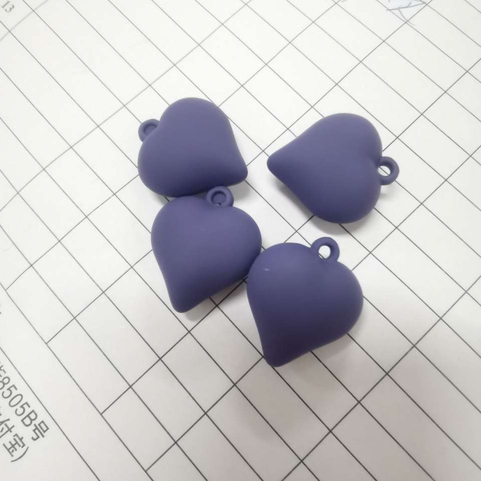Acrylic hand feel paint heart-shaped macaron diy bag, hanging phone chain, keychain, pendant, accessory, 200 pieces per package detail image 7
