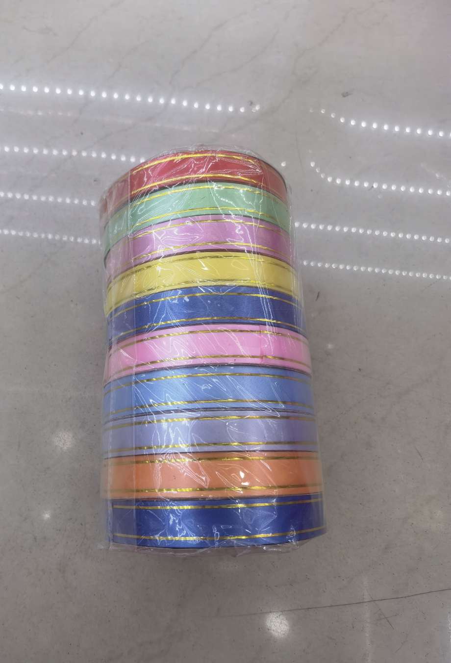 1.6*10 size gold-rimmed plain printed ribbons, stripes and ribbon decals Application Scenario