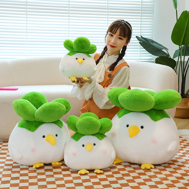 Garlic bird doll, little vegetable chicken doll, plush toy doll for a girl to sleep in, funny gift customization full figure