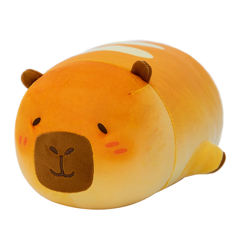 Cross-border capybara throw pillow, Kapibara plush toy, peach doll, office nap pillow, children's birthday gift Item Picture