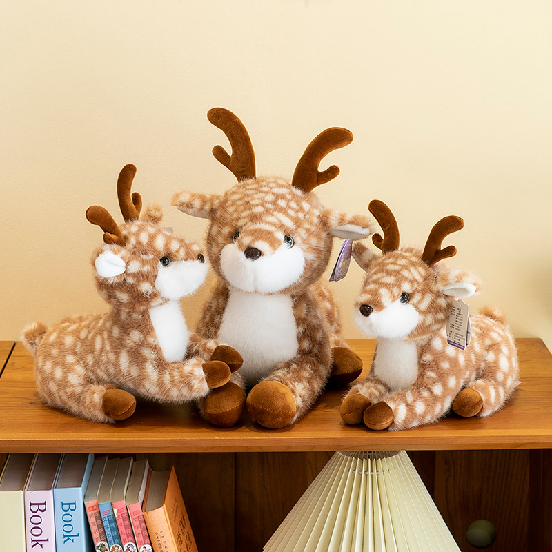 Wholesale of cartoon Christmas series plush figurines from the factory, festive decorations, Christmas sika deer figurines, cross-border new products Application Scenario