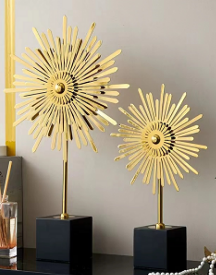 电镀太阳花摆件