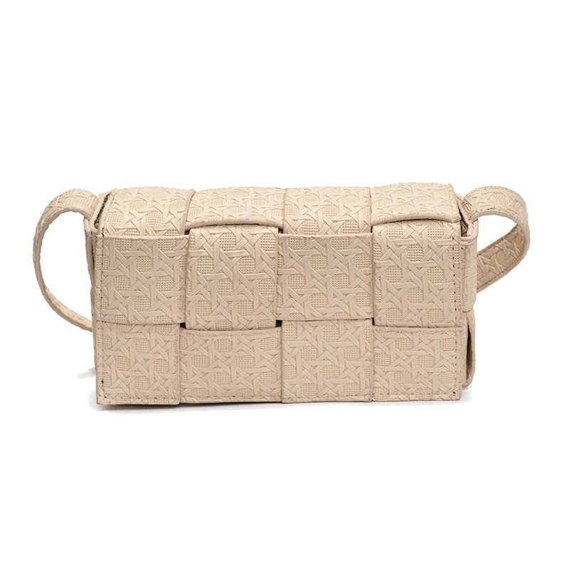 Spring 2025 new Korean-style trendy single-shoulder bag, niche design bag, women's fashionable woven small square bag crossbody bag Item Picture