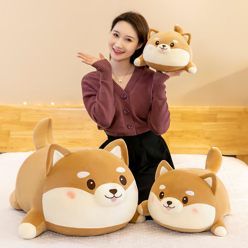 Cute Shiba Inu figurines, Corgi dog plush toys, doll dolls, sleeping cushions, super soft male and female characters on the bed details Picture
