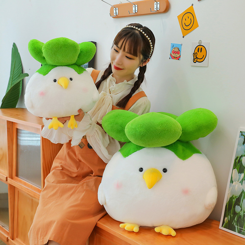Garlic bird doll, little vegetable chicken doll, plush toy doll for a girl to sleep in, funny gift customization details Picture