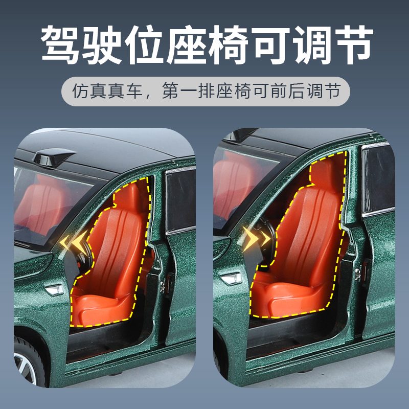 1:24 Ideal New Energy L9 Rebound Sound and Light Alloy car model Application Scenario