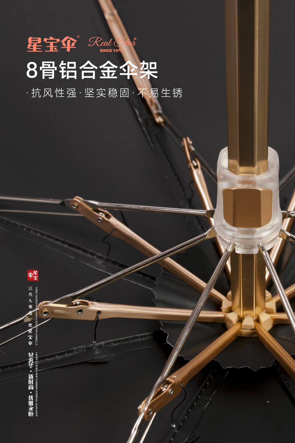 星宝伞5900五折手开晴雨伞加厚伞带易折叠雨伞胶囊伞晴雨2用详情13
