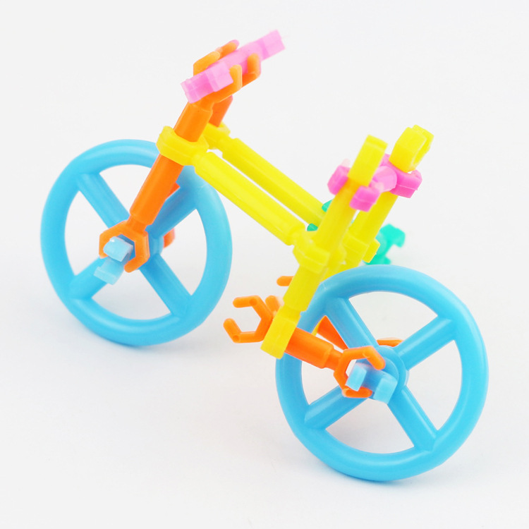 Source factory snowflake wheels, children's toys, smart building blocks, stick car axles Application Scenario