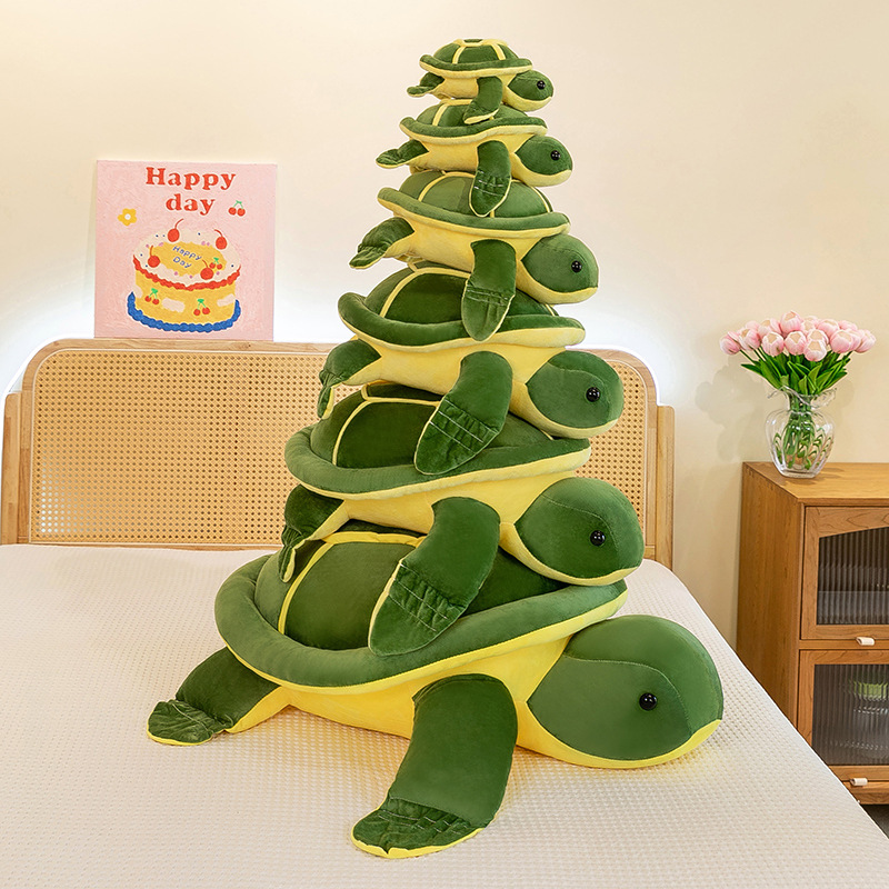 Foreign trade turtle plush toys, creative turtle throw pillows, cross-border Marine animal dolls, children's claw machine dolls Application Scenario