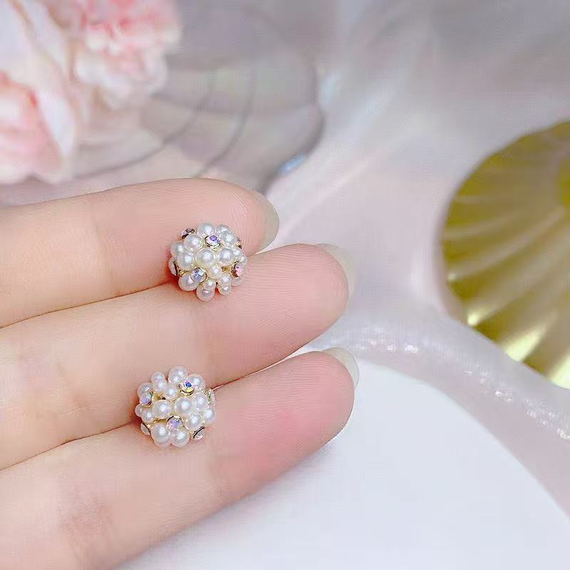 珍珠耳环/银耳环/银耳饰/耳坠女长款气质爆款/耳钩细节图