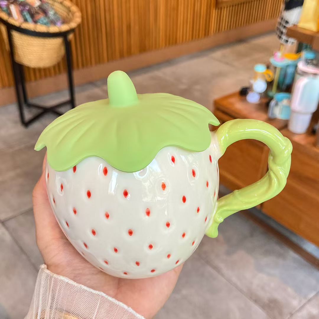 Daily necessities, ceramic mugs, enamel milk double-layered cups, creative cups, household coffee and tea sets, gifts Item Picture