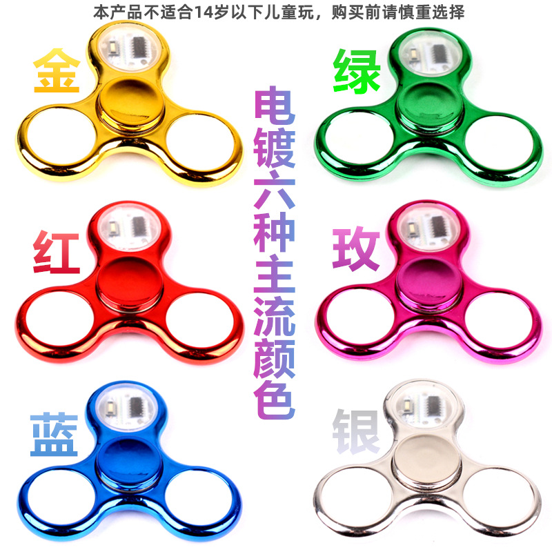 Factory-customized alloy digital fingertip gyroscope, cross-border plastic finger math gyroscope, cross-border handheld luminous toy details Picture