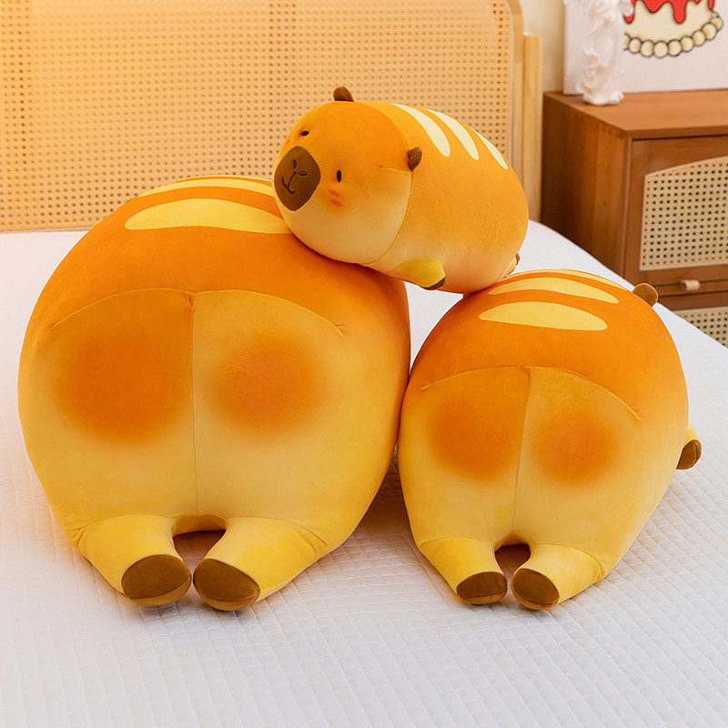 Cross-border capybara throw pillow, Kapibara plush toy, peach doll, office nap pillow, children's birthday gift Specification drawing