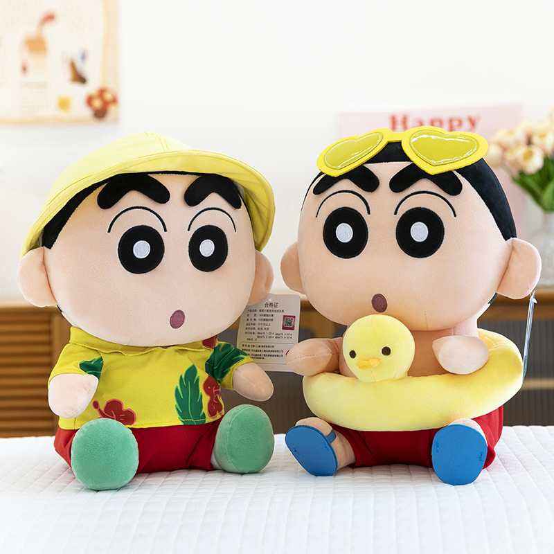 Wholesale of genuine summer beach swimming rings, crayon Shin-chan dolls, Shin-chan plush toys, children's birthday gifts full figure