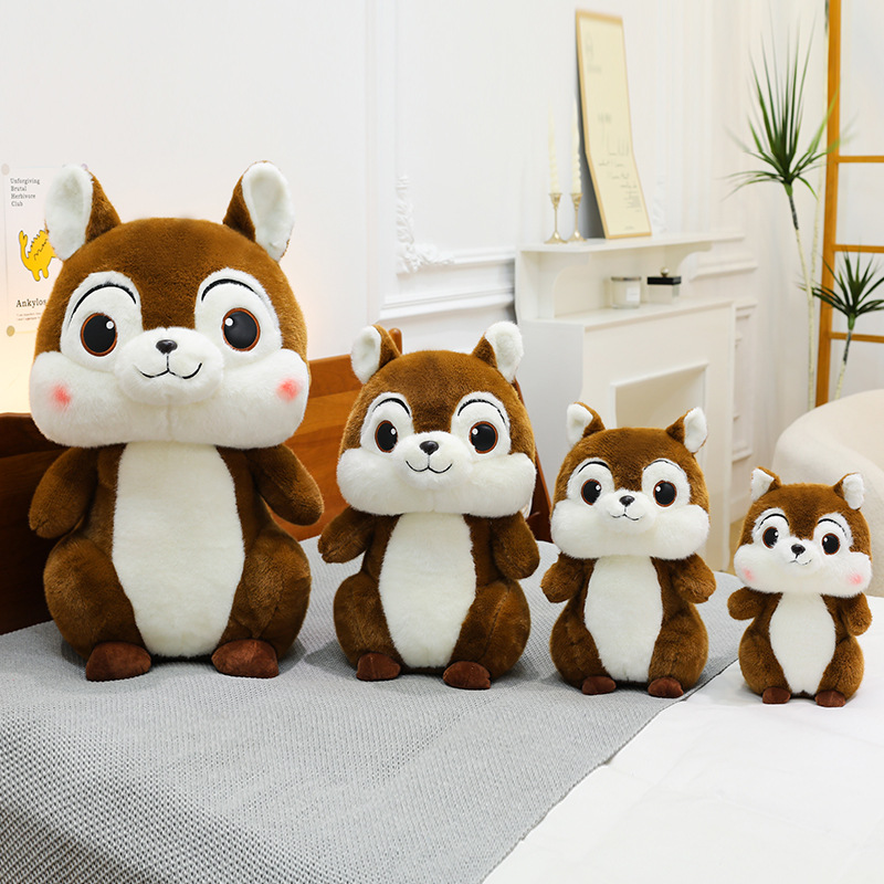 Hot-selling large-sized squirrel Qiqi plush toy, cute Titi doll, bed sleeping doll, children's gift Application Scenario