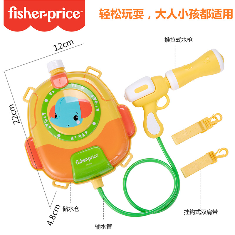 Chen Tai Backpack Water gun, children's toy, large-capacity for boys and girls, popular online water gun, water fight, pull-out spray Item Picture
