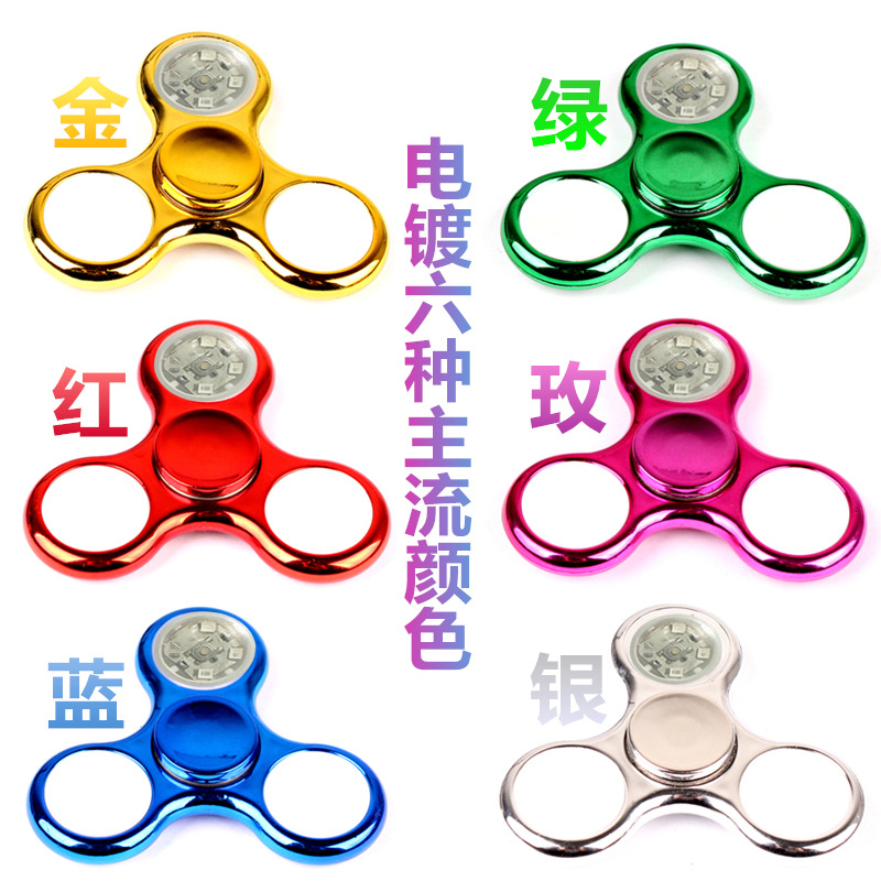 Our factory produces electroplated plastic spiral fidget spinners, luminous rainbow running lights and cross-border finger toys for wholesale Specification drawing