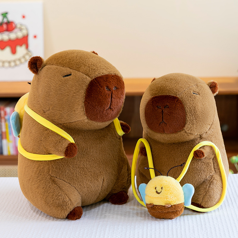 Cross-border new Capybara Bee Capybara plush toy, children's birthday gift, Capybara doll, bee doll full figure