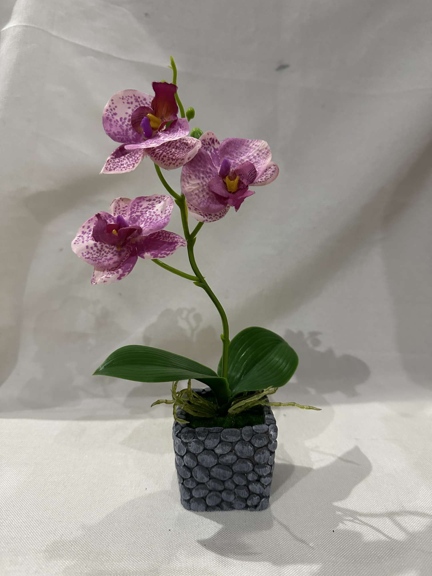 办公仿真园艺桃花假树蝴蝶兰仿真花剑兰盆栽装饰品文化摆件沙漠盆栽