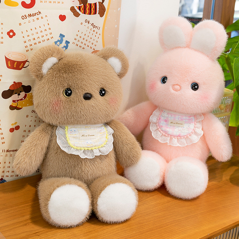 Cute three-flower cat plush toys, running animals, little rabbits, plush toy dolls, throw pillows, Children's Day gifts Application Scenario