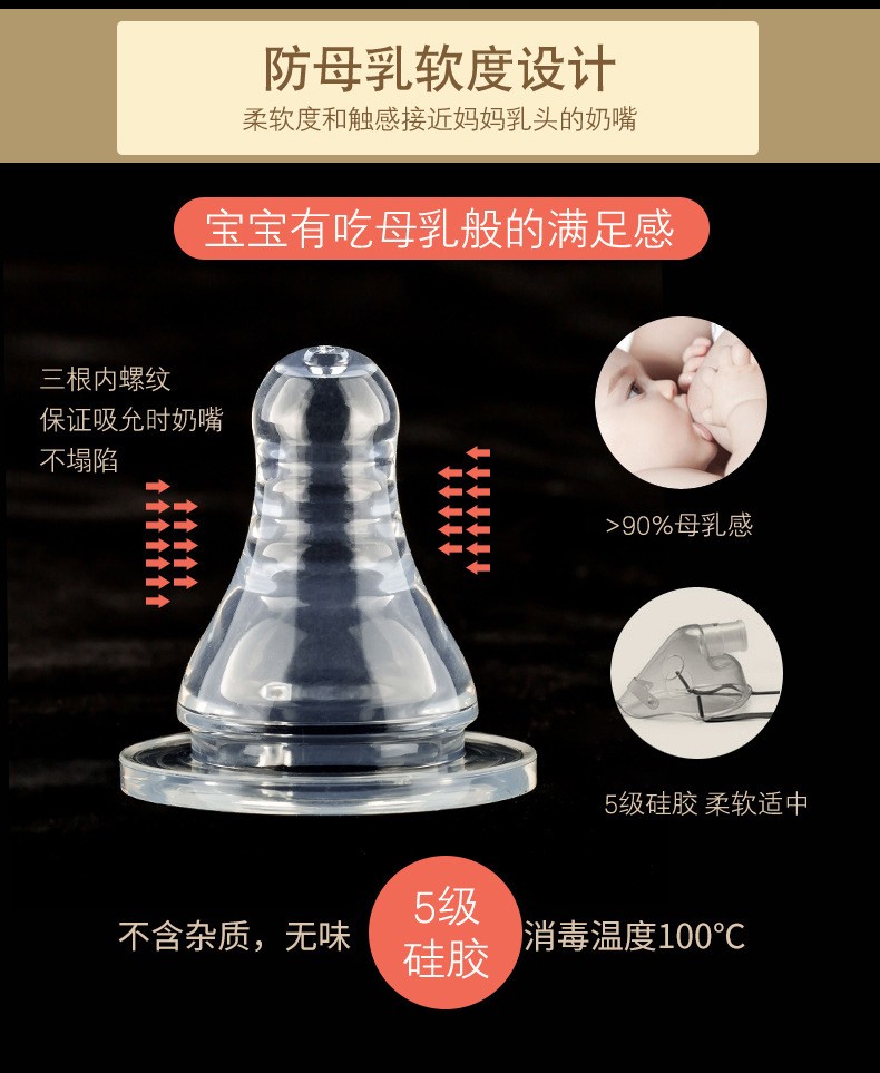 婴儿标口pp奶瓶母婴新生儿带手抦塑料吸管奶瓶定制批发详情5