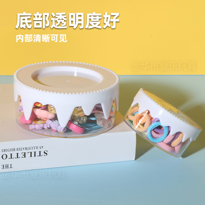 Handmade diy simulation food toy, cream glue double-layer cake box, storage box, material package, birthday gift for girls details Picture