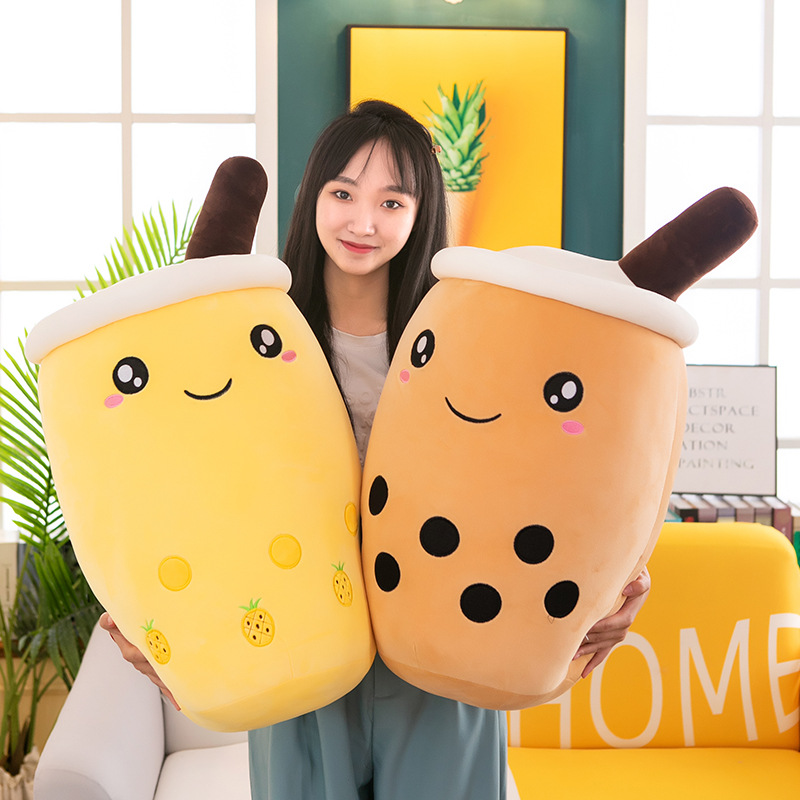 Cross-border milk tea cups, plush toys, creative fruit milk tea dolls, large cartoon sleeping cushions, exchange gifts Specification drawing