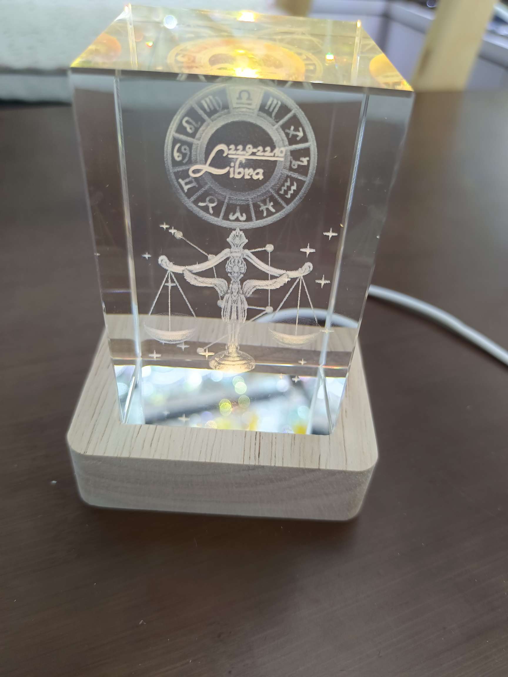 水晶方块，水晶礼品，水晶灯，星座，圣诞礼品详情图6