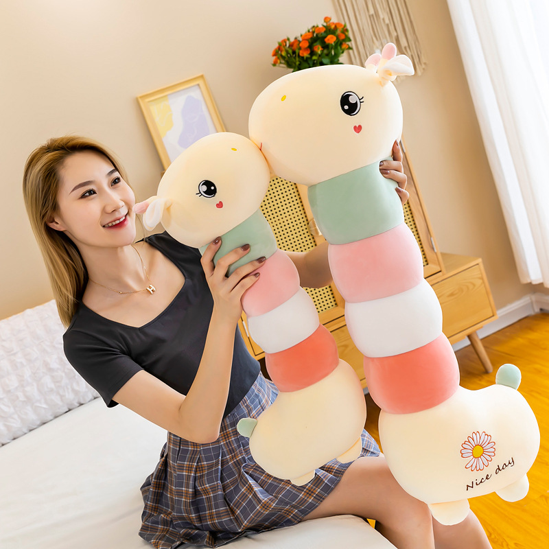 Cute giraffe throw pillow, long pillow, plush toy, girl soothing doll, new creative gift details Picture