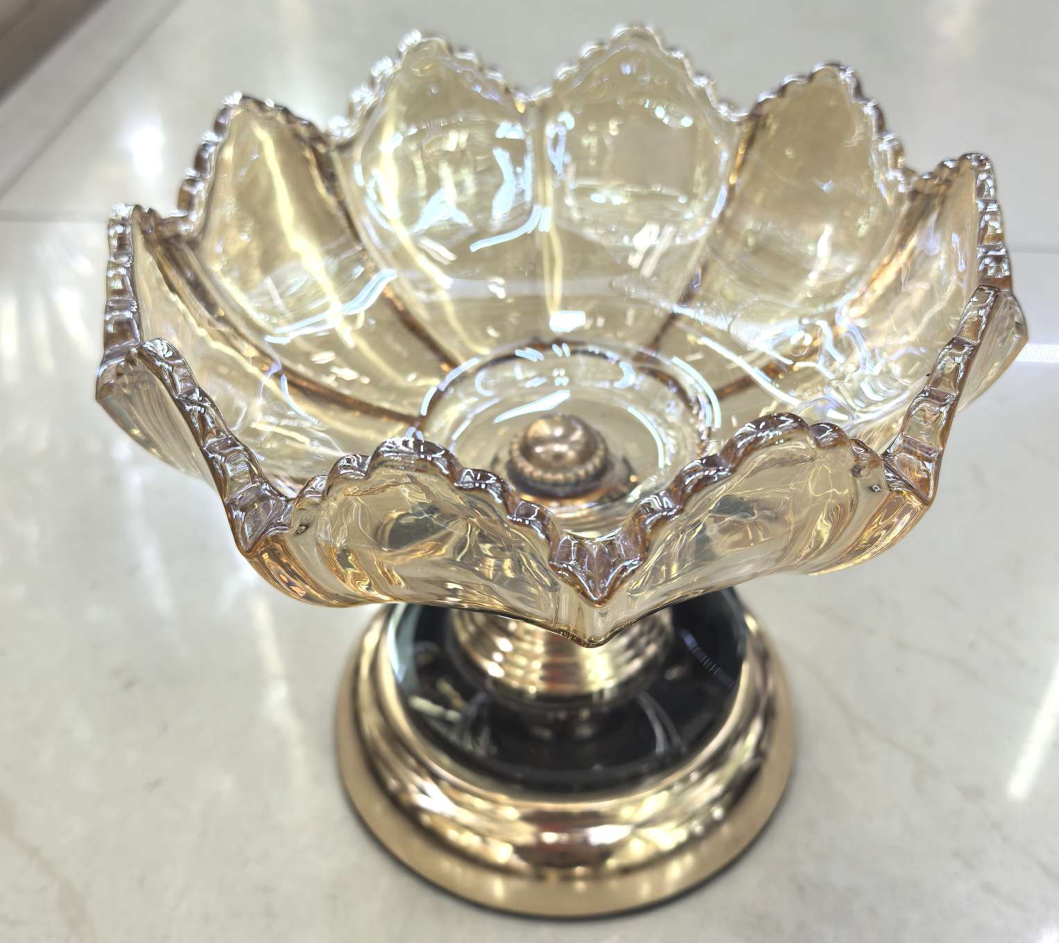 工艺品玻璃珠水晶玻璃瓶带插仿真花摆件透明大孔装饰品礼品