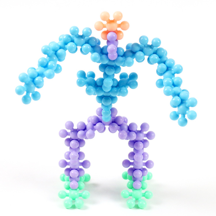 Snowflake 3D stereoscopic plum blossom building blocks, 6-sided plastic assembly and splicing, early education children's toys, kindergarten teaching AIDS Item Picture