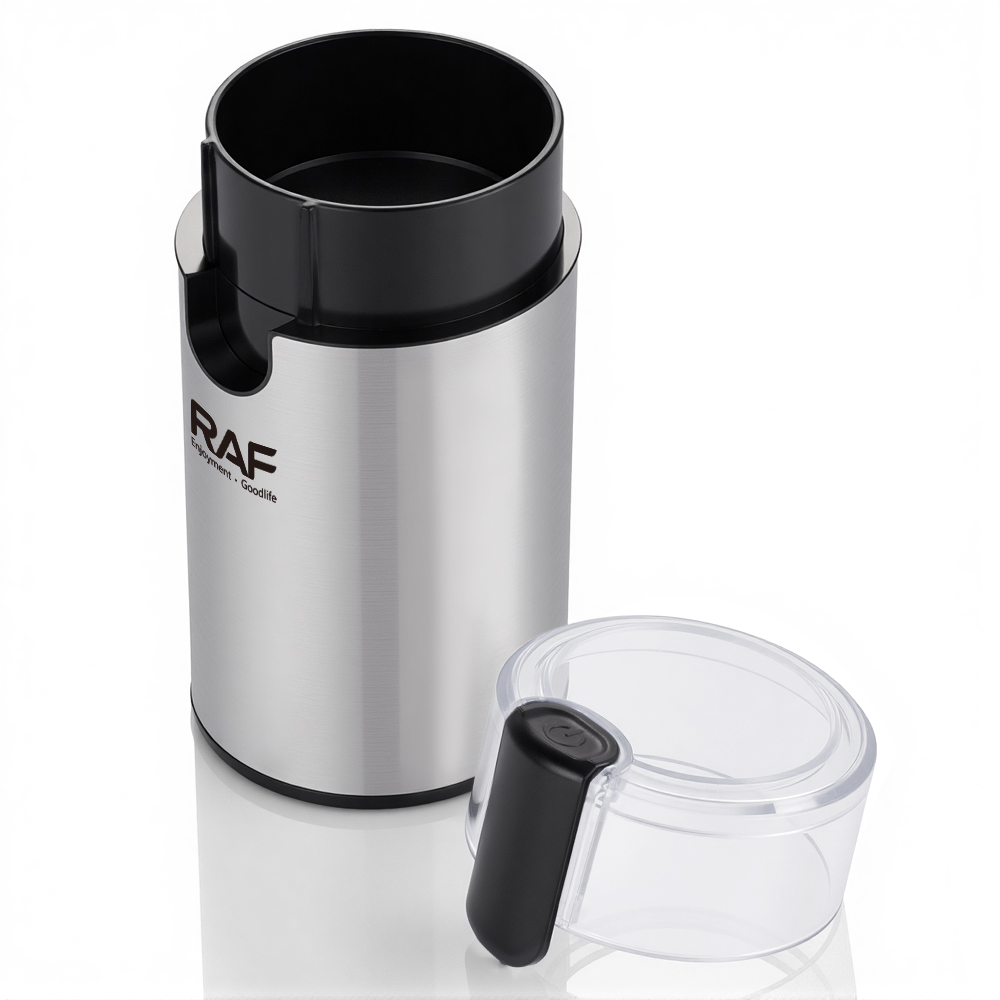 RAF's new multi-functional food processor for European standards, including an electric coffee bean and spice grinder for grains and cereals Specification drawing