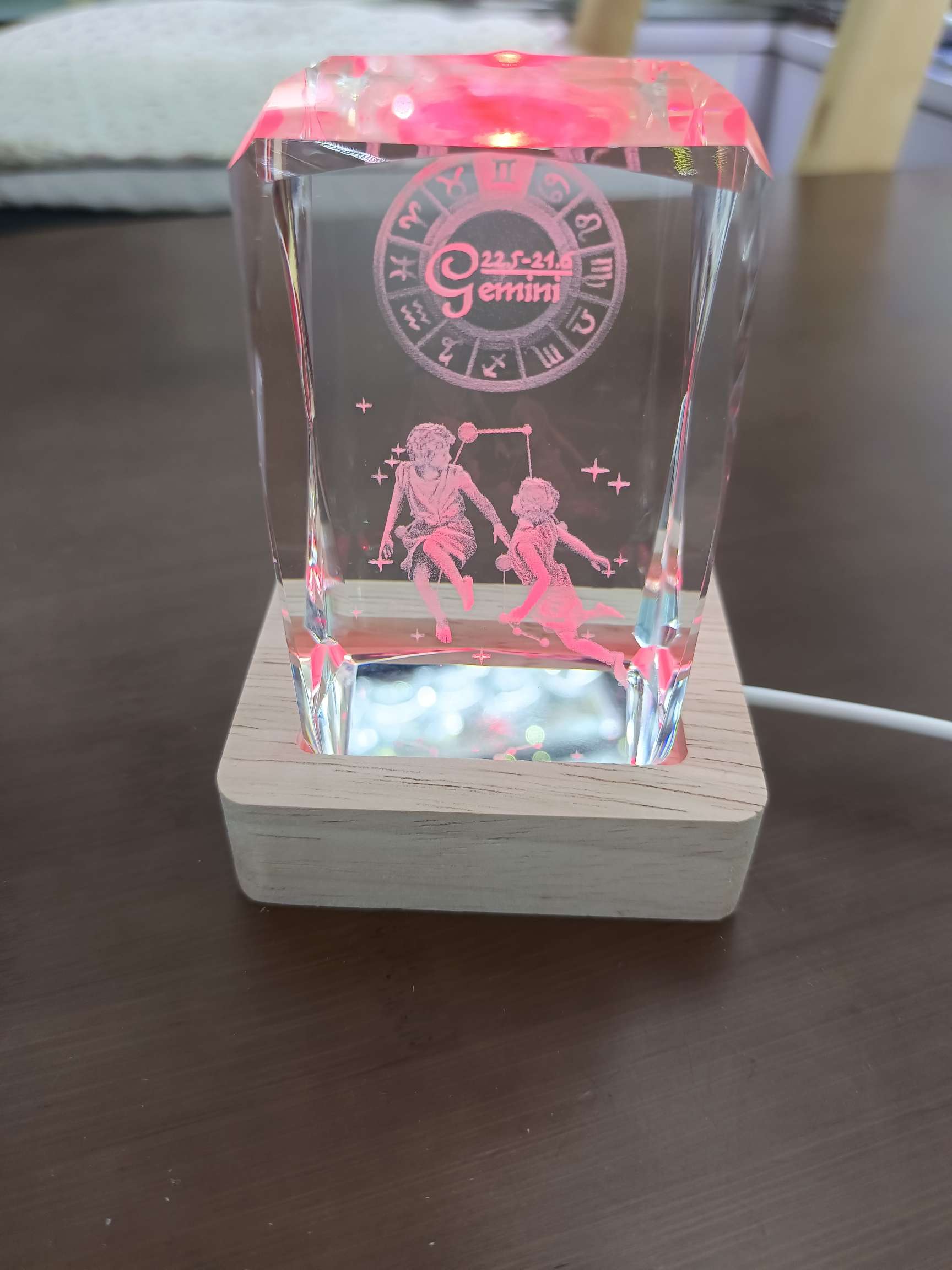 水晶方块，水晶礼品，水晶灯，星座，圣诞礼品详情图3