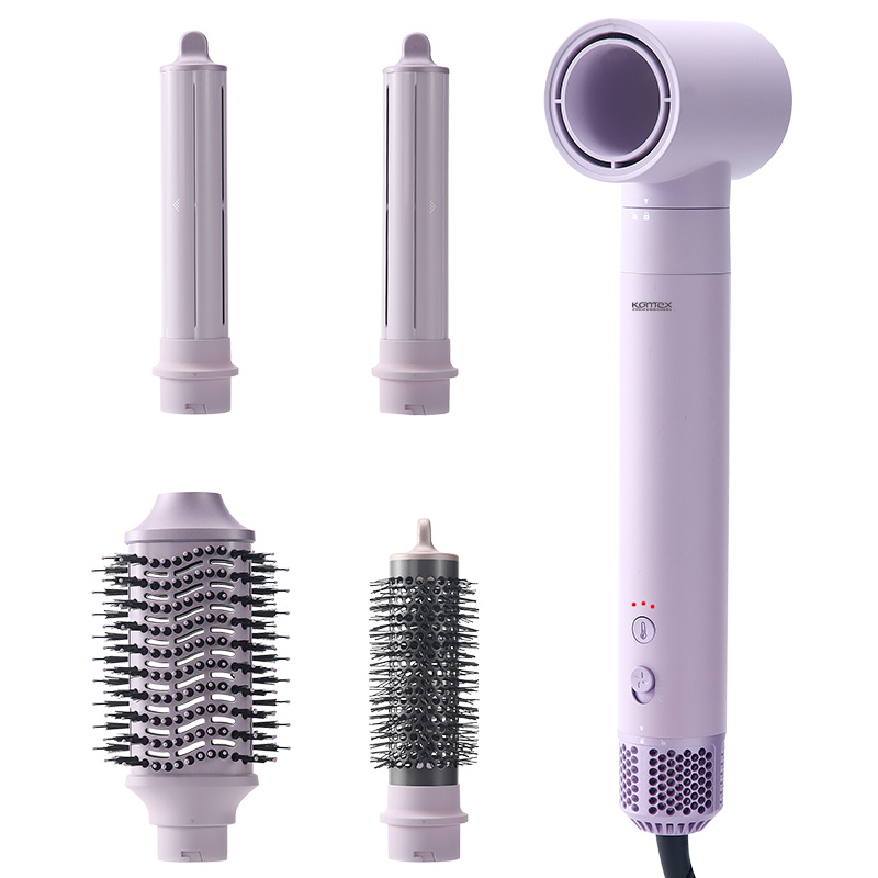 Kangmeisi Cross-Border High-Speed Six-In-One Hot Air Comb, Multi-Functional Curling Iron, Hair Dryer, Curling And Straightening Dual-Purpose Automatic Curling Iron Specification drawing