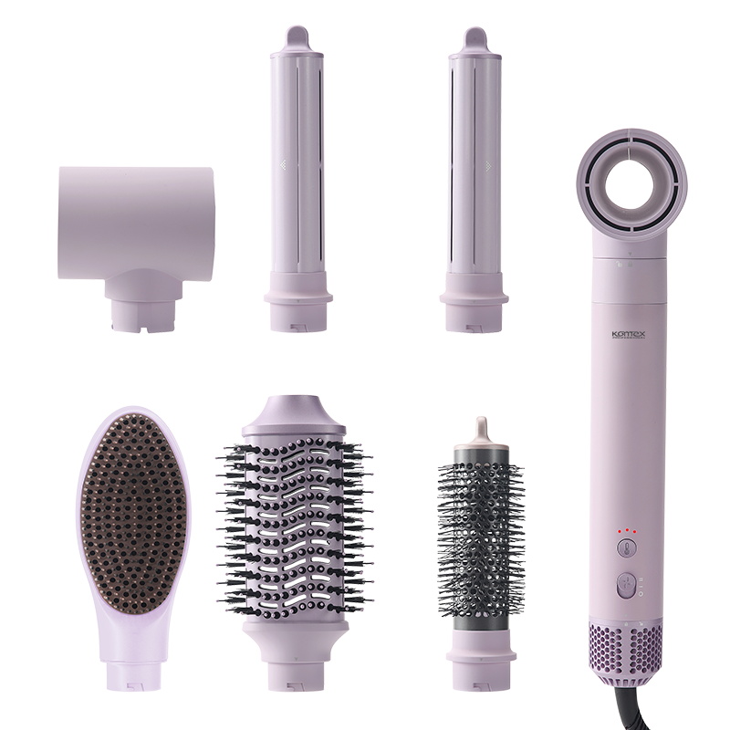 Kangmeisi Cross-Border High-Speed Six-In-One Hot Air Comb, Multi-Functional Curling Iron, Hair Dryer, Curling And Straightening Dual-Purpose Automatic Curling Iron details Picture