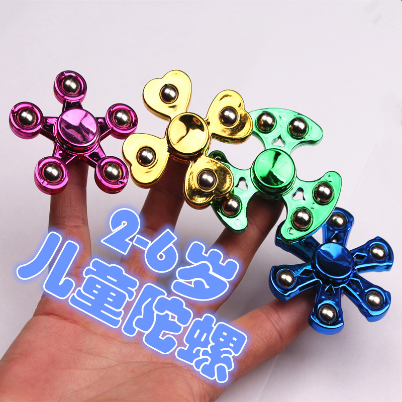 Factory wholesale metal steel ball type fingertip spinner, cross-border palm, interfinger rotating mini spinner plastic toy details Picture