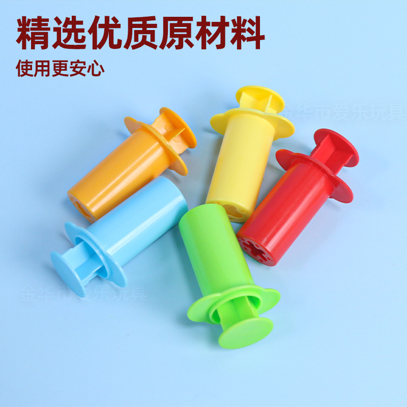 5-piece clay extrusion cylinder set, plasticine, colored clay, super clay, diy handmade noodle extrusion, clay baking, cake fondant tools Application Scenario