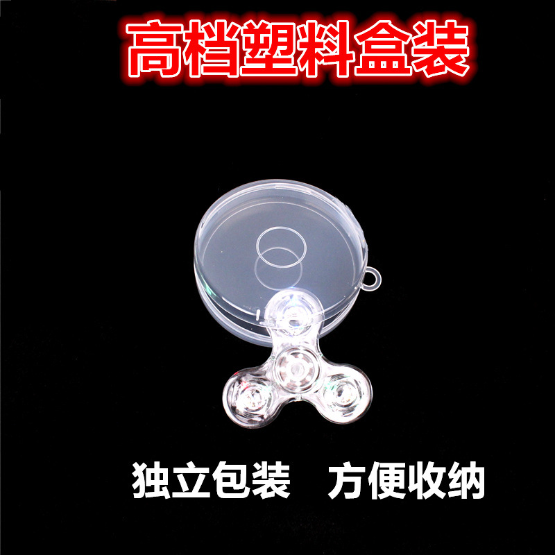 Wholesale transparent crystal LED light, colorful luminous fidget spinners, and PVC material cross-border fidget spinners toys Application Scenario