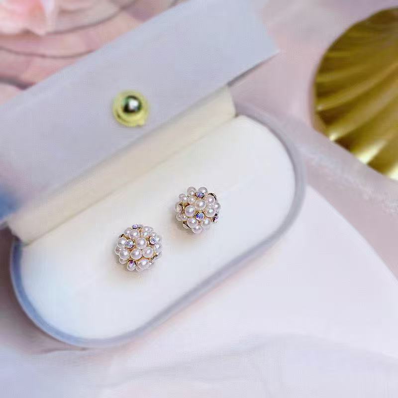 珍珠耳环/银耳环/银耳饰/耳坠女长款气质爆款/耳钩产品图