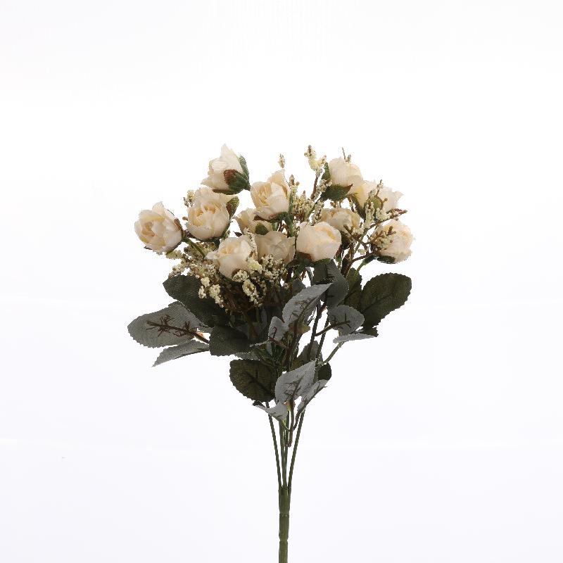 北欧小玫瑰把束仿真家居装饰绢花客厅软装仿真玫瑰仿真花花详情1
