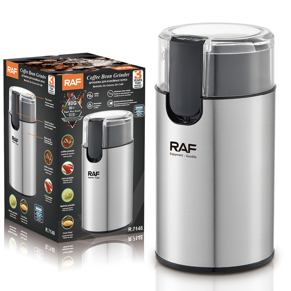 RAF's new multi-functional food processor for European standards, including an electric coffee bean and spice grinder for grains and cereals Application Scenario