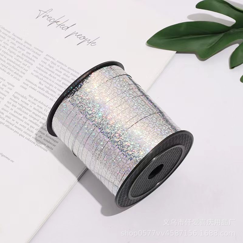 250-yard laser-coated iris ribbon birthday party flag rope, wedding room decoration ribbons of various lengths to choose from for birthday flag raising detail image 11