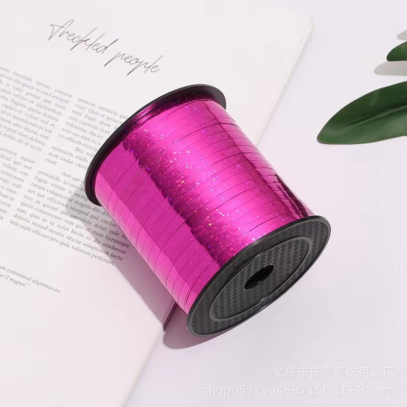 250-yard laser-coated iris ribbon birthday party flag rope, wedding room decoration ribbons of various lengths to choose from for birthday flag raising details Picture