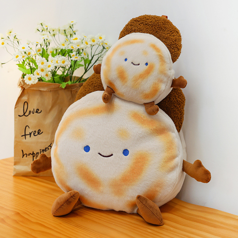 New creative and funny Baoding roujiamo, donkey meat buns, plush toys as gifts, cute plush pillows and cushions full figure