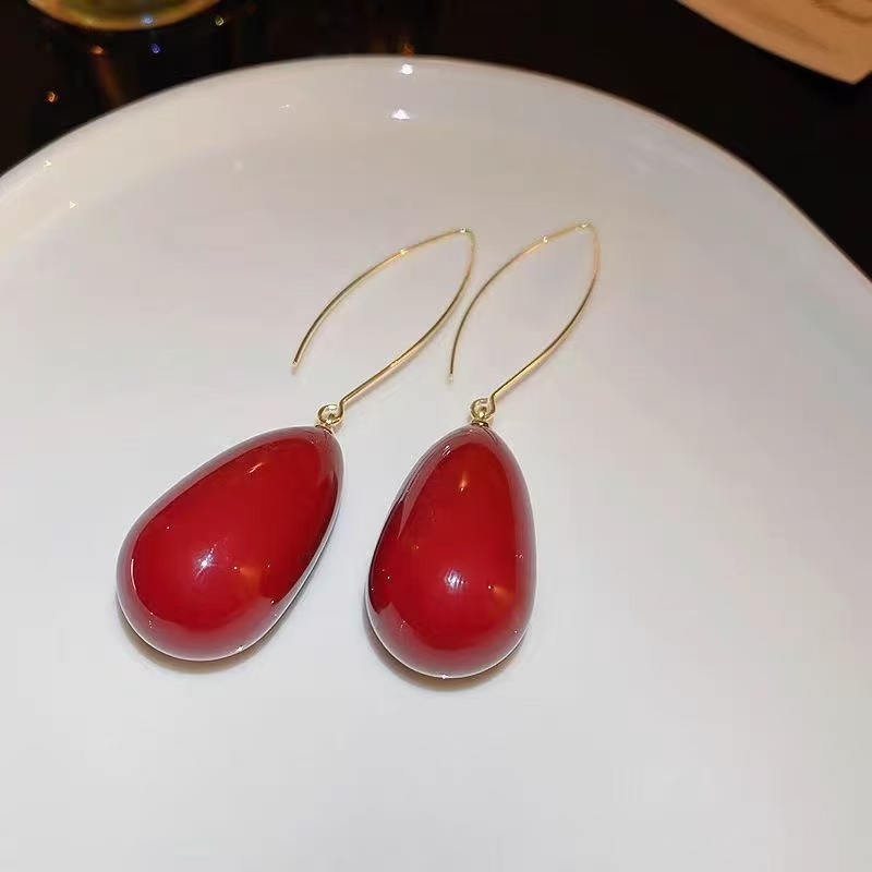 珍珠耳环/银耳环/银耳饰/耳坠女长款气质爆款/耳钩产品图