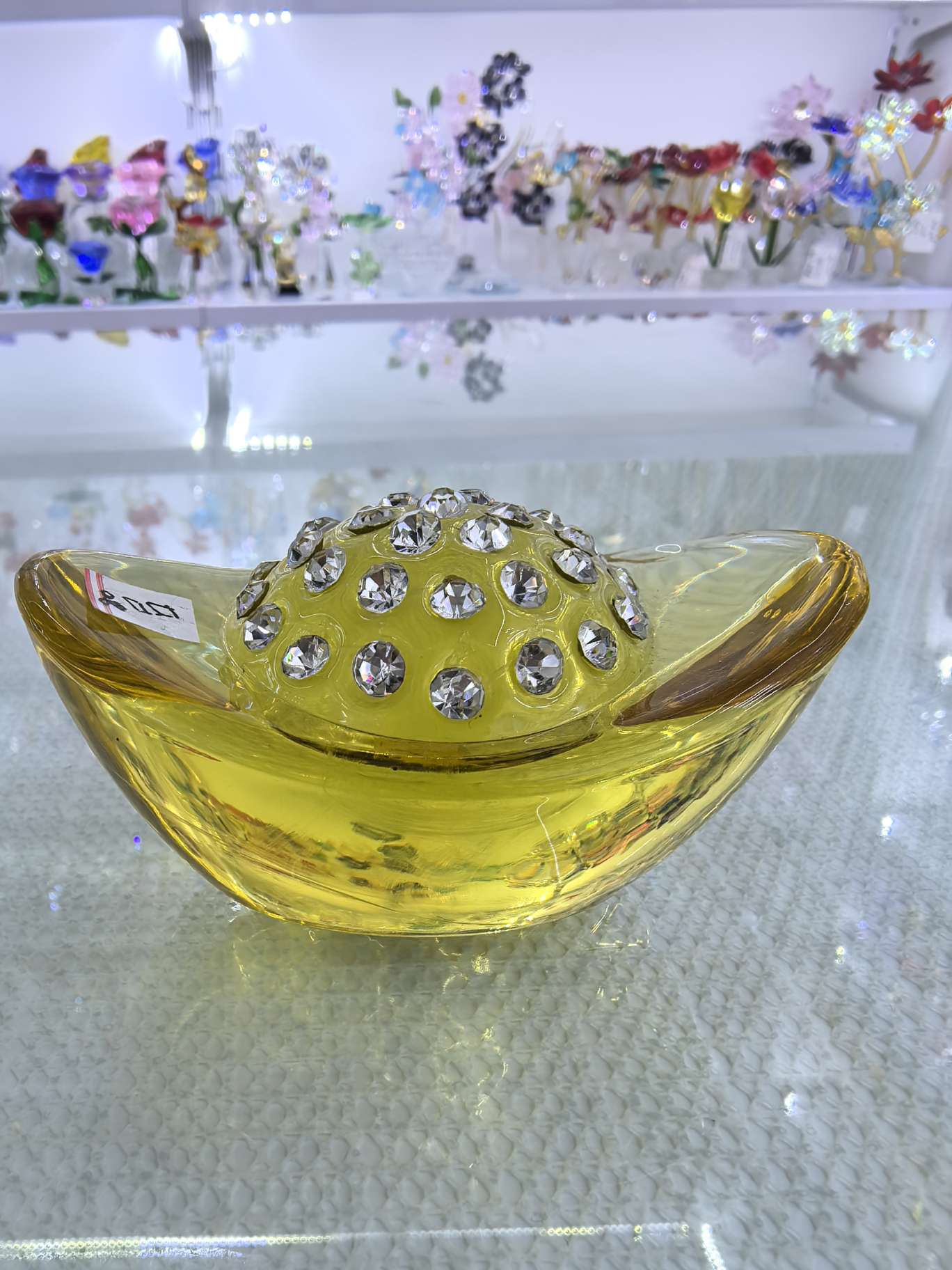 水晶工艺品紫水晶摆件发财树方块珠迪拜香精瓶子礼品收藏品点钻元宝