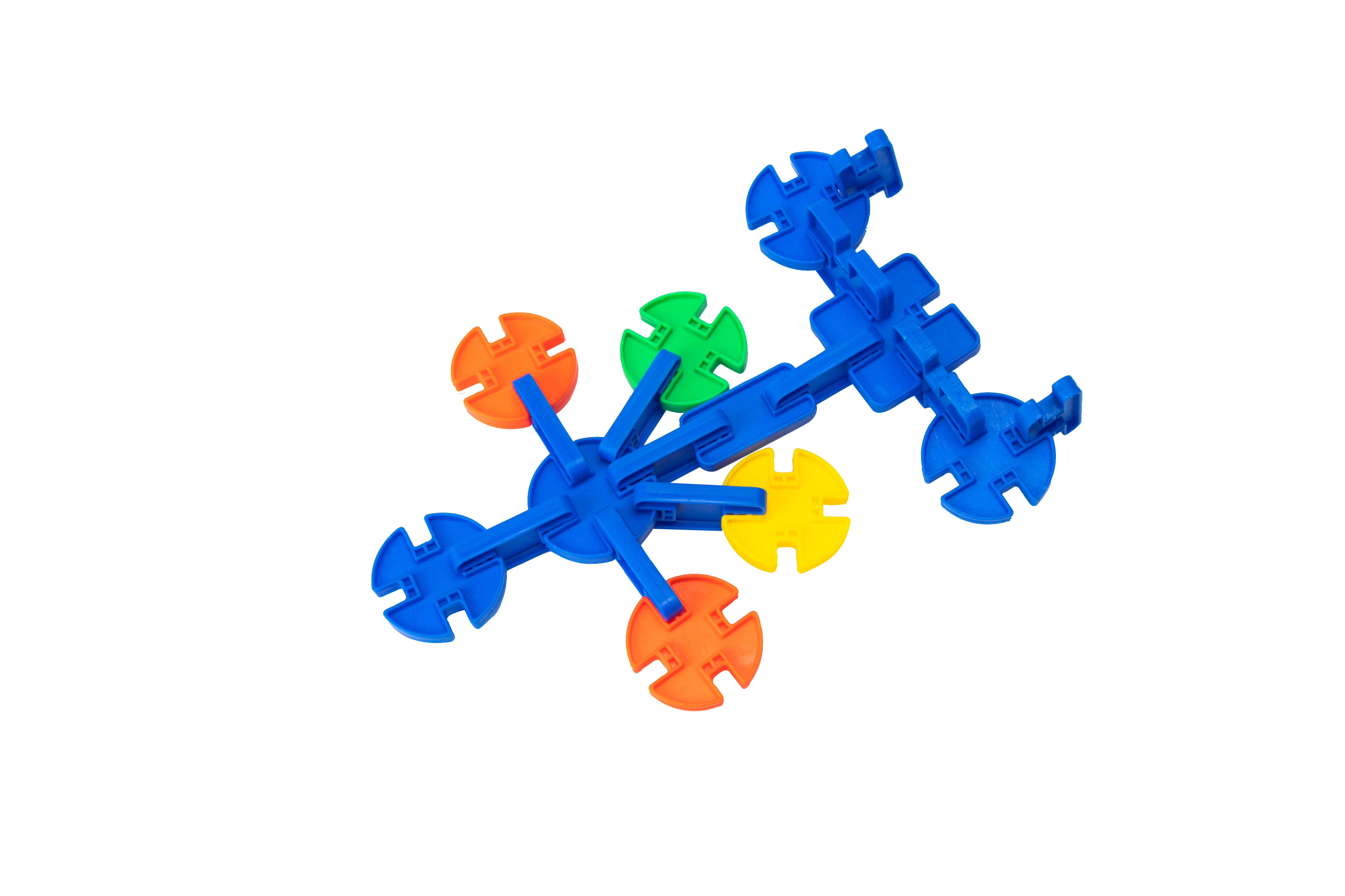 DIY eco-friendly Little Zhi Duole children's plastic building blocks, 5 pounds in bulk, large-sized snowflake flake pipe, kindergarten educational tabletop toys details Picture
