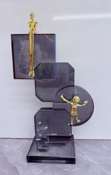 水晶+铜材质  创意摆件