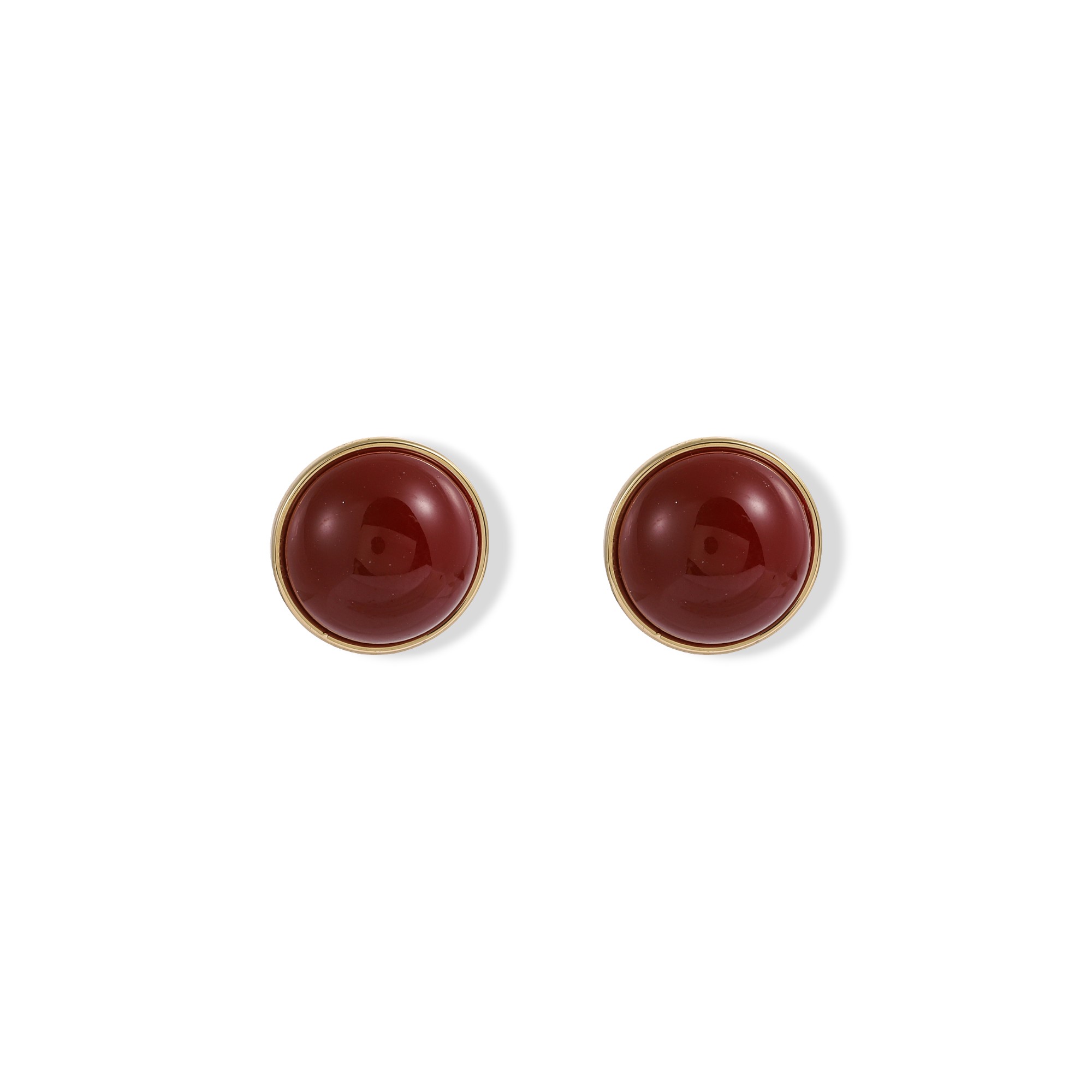 Xuhui brand exquisite and light luxury copper plated with real gold and zircon 925 silver needle Ankela red luxurious design fashionable stud earrings Item Picture