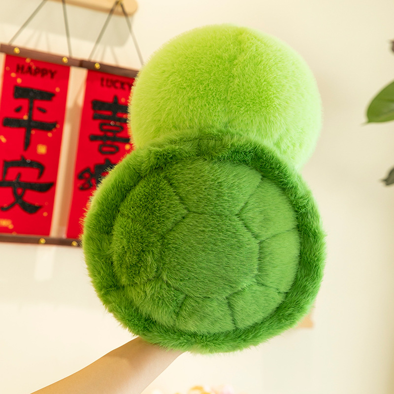 New green turtle plush toy, cute doll backpack doll, birthday gift for girls, 2D plush toy details Picture